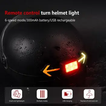Модни светлини за колоездене шлем Безжично дистанционно управление Водоустойчиви USB-акумулаторна сигналните светлини за планинско колоездене за висока сигурност