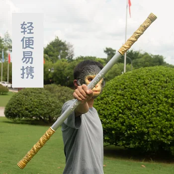 Златна Пръчка Jingu Bang Оръжие Пътешествие На Запад Кралят на Маймуните Ушу Пръчки Cosplay Детска Играчка Sun WuKong Safety ПУ Prop