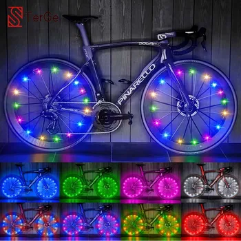 Цветна водоустойчива led светлини за велосипедни колела, предните и задните светлини с колела със спици, украса за велоспорта, ленти за гуми, Аксесоари за велосипеди