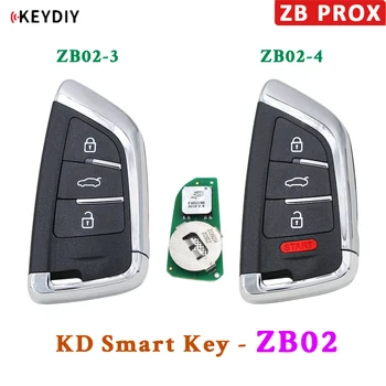 KEYDIY Универсален KD Smart Key Серия ZB ZB02-3 ZB02-4 за дистанционно смяна на автомобилни ключове KD-max KD-X2 Интересите на над 2000 модели