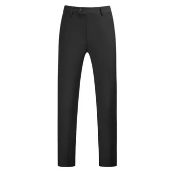 Черни Обикновен Мъжки Панталони в Бизнес стил, Всекидневни, Приталенные, Дължина до Щиколоток, Класически Панталони за Костюми, Сватбени, Големи Размери XS---6XL