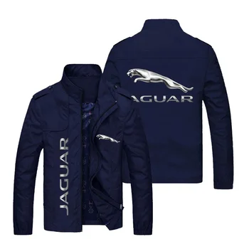 Пролет-есен мъжко спортно яке, градинска облекло Jaguar, однотонное ежедневно мъжко палто-авиатор в стил пънк, палта на поръчка