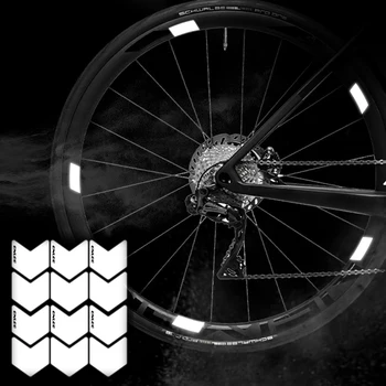 Светлоотразителни стикери за каране на ръба на Дограма Джанти каски Защитен стикер за колоезденето МТБ Пътни BMX Скутери Рефлектори, Аксесоари за велосипеди