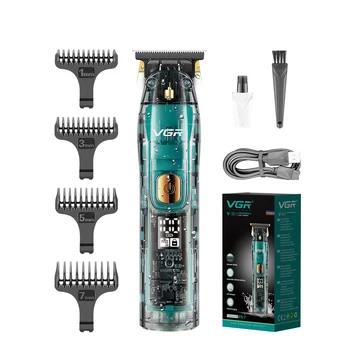 Мъжки тример за коса V-961, професионална машинка за подстригване, акумулаторна машина за подстригване на коса, водоустойчив машина за подстригване на коса, Подстригване, с Т-образно острие за мъже
