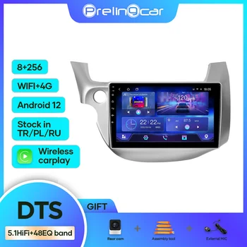 Prelingcar За HONDA FIT (JAZZ 2007-2013 Android 12 Автомобилен монитор 8 256g Carplay RDS GPS Вграден 2din Радио DVD Плейър DST