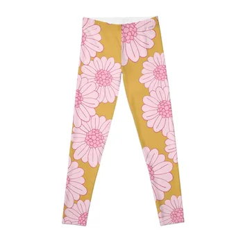 Гамаши с розови цветове, женски гамаши, панталони за джогинг, дамски панталони