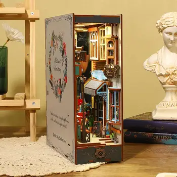 1 Комплект Модел стойка за книги от дърво 