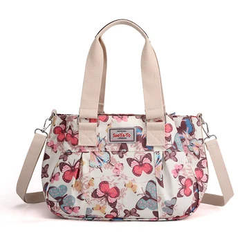 Нови дамски чанти-незабавни посланици през рамо с флорални принтом, чанти с горната дръжка, женствена чанта през рамо, чанти-тоут, дамски чанти, 3 ярусных джоба