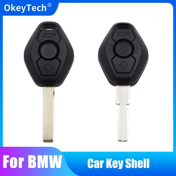 OkeyTech 3 Бутона Взаимозаменяеми Калъф За Автомобилни Ключове Калъф За Автомобилни Ключове BMW E38 E39 E46 EWS System Remote Key Fob Case Бесключевой Ключодържател