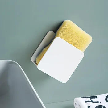 Кухненски минималистичен рафтове за съхранение на салфетки за почистване, стенни мивка, рафтове за съхранение на гъби, почистване на топката, стойка за източване на гъби