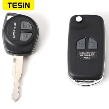 Калъф за ключове TESIN за Suzuki Jimny 2019 + Модифицирани панти авто защитен калъф за дистанционно ключ, аксесоари за Suzuki Jimny