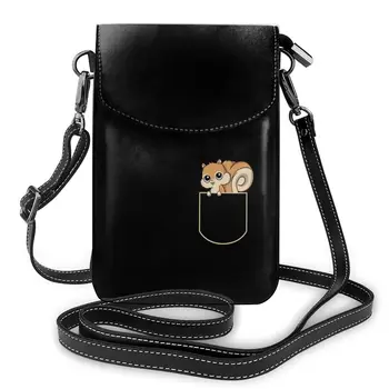Чанта за рамо от катерица-летягой, модерни стилни дамски чанти, кожени училище женски портфейл