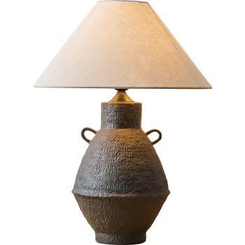 Нова лампа, за да влезете в хола в китайски японски стил, творчески нощни лампи, ръчно изработени от естествена глина