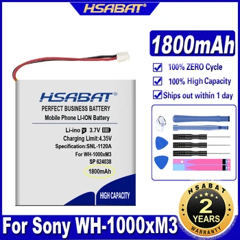 Батерия HSABAT SP 624038 1800 ма за Sony WH-1000xM3 WH-1000MX4 WH-CH710N/B WH-XB900 WH-XB900N LIS1662HNPC Батерии