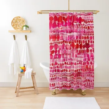 скъпа завеса за душ с розов шарките на полка точки, забавна завеса за душ