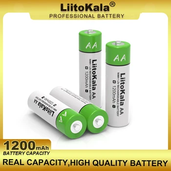 Liitokala Нова Ni-MH акумулаторна батерия 1,2 НА AA 1200 ма за температура пистолет, играчка на батерии за мишката с дистанционно управление