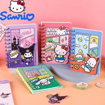 Аниме-сериал Sanrio Kawaii Kuromi My Melody Cinnamoroll Hello Kitty Малък cartoony бележник, Ученическа тетрадка Дневник Подарък за деца