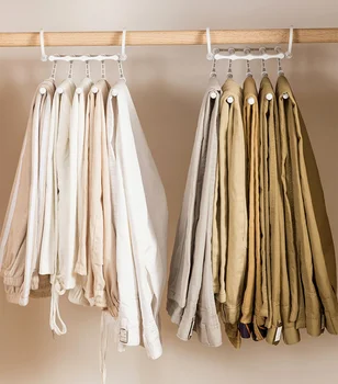 Сгъваема Многофункционална закачалка за съхранение панталони, закачалка-органайзер за дрехи, Закачалки за спестяване на пространство в гардероба, шкафове за спални