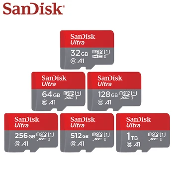 Оригиналната карта SanDisk Ultra card 512 GB И 1 TB Флаш карта 256 GB Карта памет от 32 GB Micro SD Карта Class10 TF Карта 64 GB 128 GB U1 A1