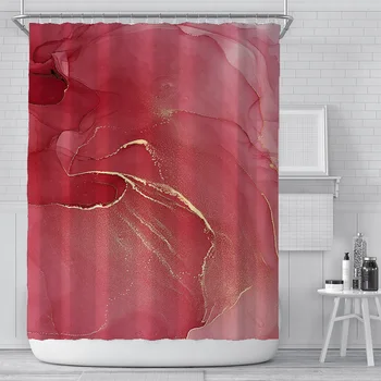 Модерен висококачествен мрамор водоустойчива душ завеса за душ с градиентным модел, завеса за душ за баня, аксесоари за Украса на прозорци