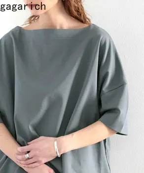 Модерна дамска риза Gagarich 2023, японската новост, памучен свободна блуза с един деколте и ръкав пет четвърти, на Горно облекло, без ежедневна блуза, връхни дрехи
