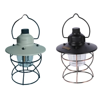 2023 Нов USB Акумулаторна лампа за къмпинг, реколта led лампа за външно осветление, Градински окачен лампа в двора