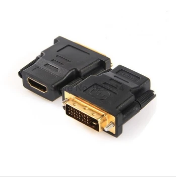 по dhl 200 бр. DVI (24+1)/(24+5) Кабели адаптери, съвместими с HDMI, 24-каратово златно покритие с щепсел, който е съвместим с HDMI, за мъже и жени