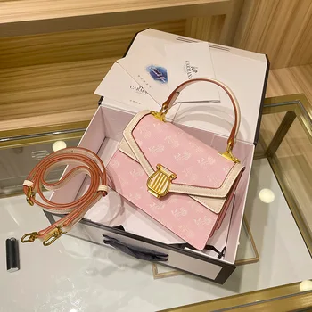 Реколта дизайнерска луксозна чанта през рамо дамски чанти-тоут, Новост 2023, Ежедневни чанти през рамо, дамски портмонета за почивка, Чанти през рамо, Чанта