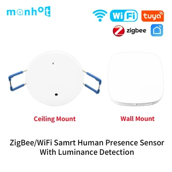 Sasha Smart WiFi/ZigBee 3.0 мм Вълна от Сензор за Присъствие на Човека Детектор на Тялото PIR Детектор Микровълнови Датчици за Движение Алекса Google