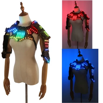 Armor protection, and firepower шал със светещи светодиодни крушки за облекла, подходящи за костюмированной парти за Хелоуин, реквизит за танцови представления