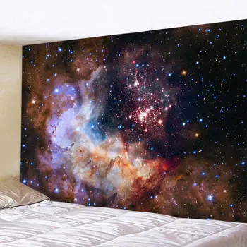 Голяма Галактика, Звезда на Вселената, Космически стенен гоблен с кошмарен принтом, коварен тканевое стенно одеяло, килимче за йога, стенен гоблен