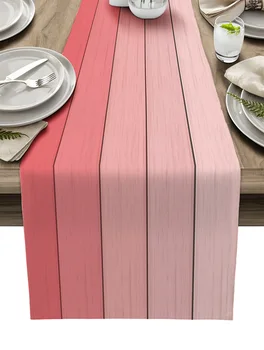 Дървени зернистая Розова Градиент Настолна Пътека Украса на Дома Декорация на масата за Хранене Декор на масата