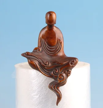 статуя на буда ръчно изработени от чемшир, колекционерско изкуство нэцкэ, добро седалка