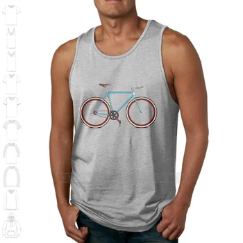 Велосипед с принтом по индивидуален дизайн за мъже и жени, подарък от 100% памук, стръмни върхове на бретелях, Велосипеди цикъл, велосипеди хонорар, определен