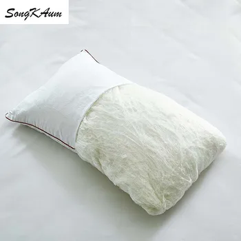 SongKAum Ръчна работа, възглавница от 100% естествена коприна тутового дърво, за еднократна употреба за домакински медицински възглавници, 100% памук, сатен, жаккардовый калъф