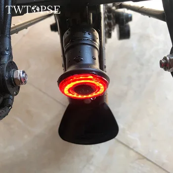 Велосипеден задна светлина TWTOPSE за Brompton Оригиналната задна часова Smart Auto Light Mount Set Водоустойчив зареждане с датчик за спирачка