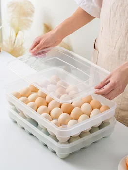 34 Мрежи с капак Кутия за съхранение на Яйца Домакински Съдове Кутия за Яйца от Хладилника Кутия за съхранение на продукти