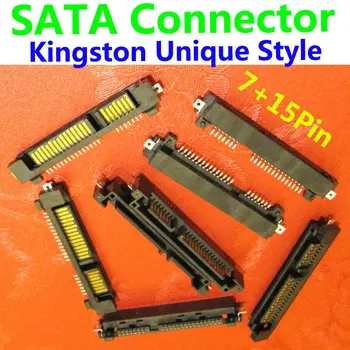 Конектор SATA ConnectorPlug, Адаптер с офсетов тип Мъж Half Pack, Жак SSDHDD, SMT, Инсталационен габър, 7pin + 15pin