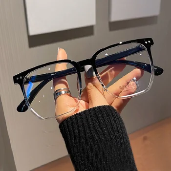 Нови кръгли очила, в прозрачни рамки за очила компютър, дамски, мъжки слънчеви очила с защита от синя светлина, блокиране на оптични очила
