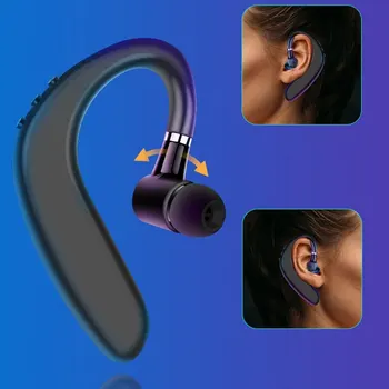 Безжични Bluetooth слушалки, спортни слушалки хендсфри, автомобилни бизнес-мини-тапи за уши, въртяща се на едното ухо и Музикална основната част слушалки
