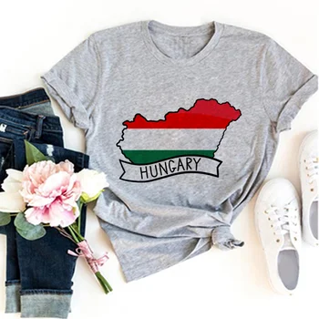 унгария тениска дамска лятна тениска за момичета градинска облекло забавно аниме облекло