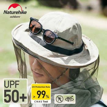 Шапка-кофа Naturehike с широка периферия, препарат против комари, Слънцезащитен крем, Дишаща Рибарска шапка, катерене туристически къмпинг шапки