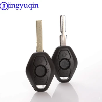 jingyuqin 3 Бутона за Дистанционно Автомобилния ключ fob Калъф във формата на миди за BMW 3 5 7 СЕРИЯ Z3 Z4 X3 X5 M5 325i E38 E39 E46 HU58/HU92 Blade Без лого