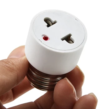 Адаптер за контакта лампа E27 Преобразува E27 в штепсельную щепсел САЩ/ЕС Лампа в Основата на лампата Адаптер за контакта на крушката Основа E27 в обикновена штепсельную щепсел САЩ/ЕС