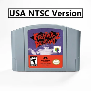64-битова игра касета Fighter Destiny 2, версия за САЩ, формат NTSC, за N64
