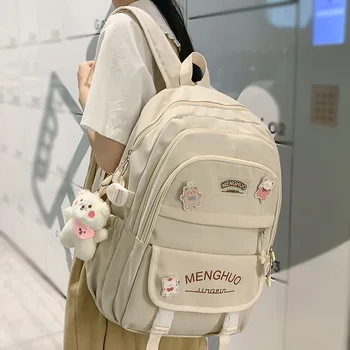 Жена водоустойчива раница за лаптоп в кавайном стил, дамски пътна училищна чанта с икона, скъпа раница за колеж в стил харадзюку за момичета, модни дамски чанта за книги
